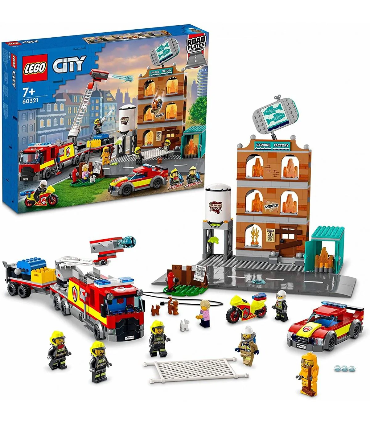 Set de constructie Lego City Brigada De Pompieri, 766 piese