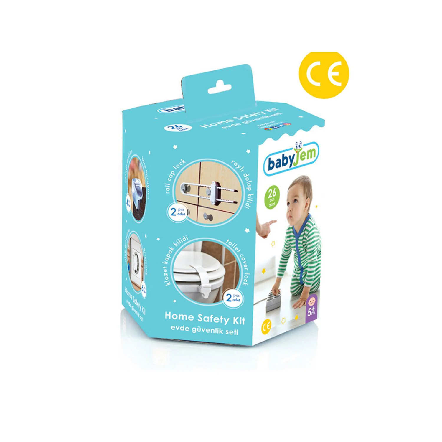 Set 26 protectii pentru mobilier BabyJem Home Safety Kit