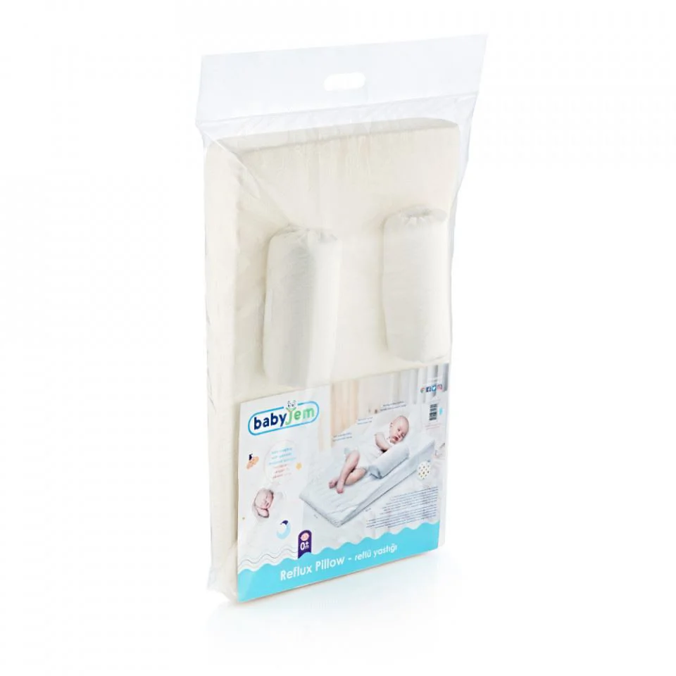 Pozitionator cu plan inclinat BabyJem Baby Eco Reflux Alb foto