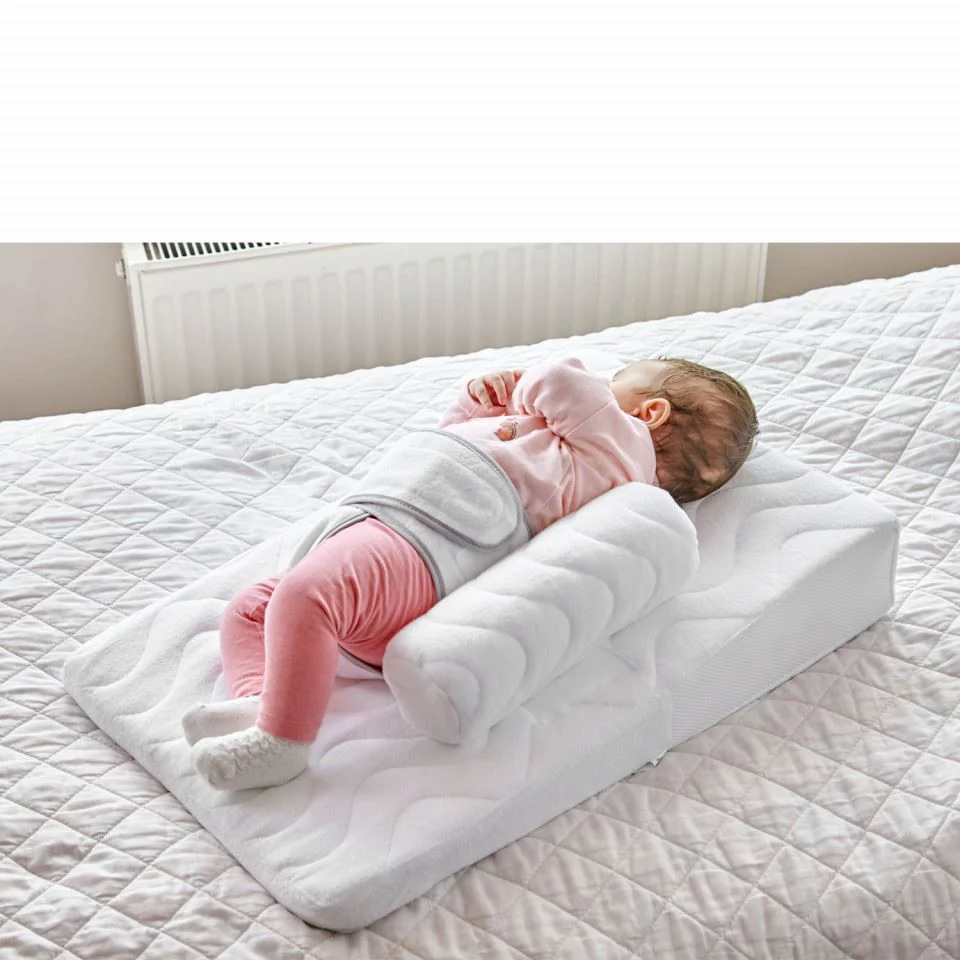 Salteluta pozitionator pentru bebelusi BabyJem Baby Reflux Pillow Alba foto