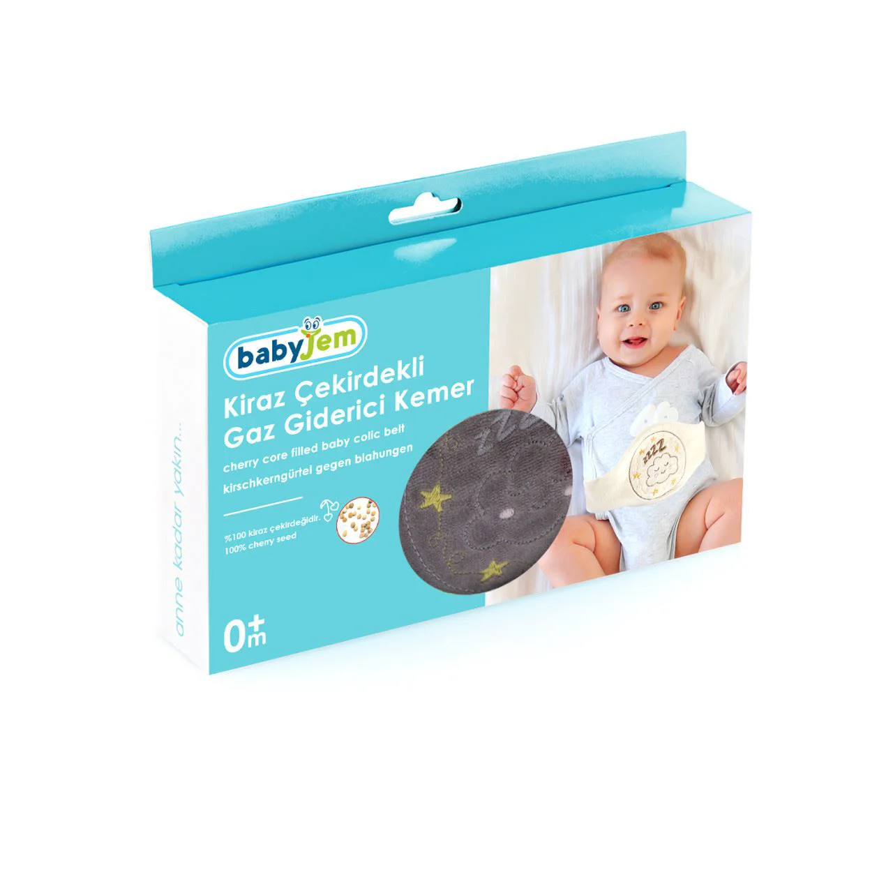 Антиколиковый пояс с косточками вишни BabyJem Sleepy Cloud Pink foto