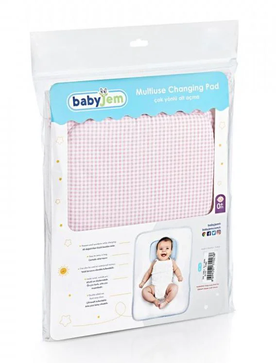 Складной пеленальный коврик с подушкой BabyJem Pink