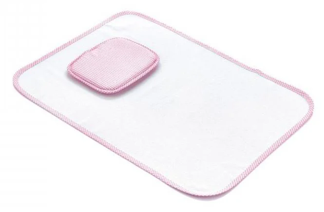 Складной пеленальный коврик с подушкой BabyJem Pink