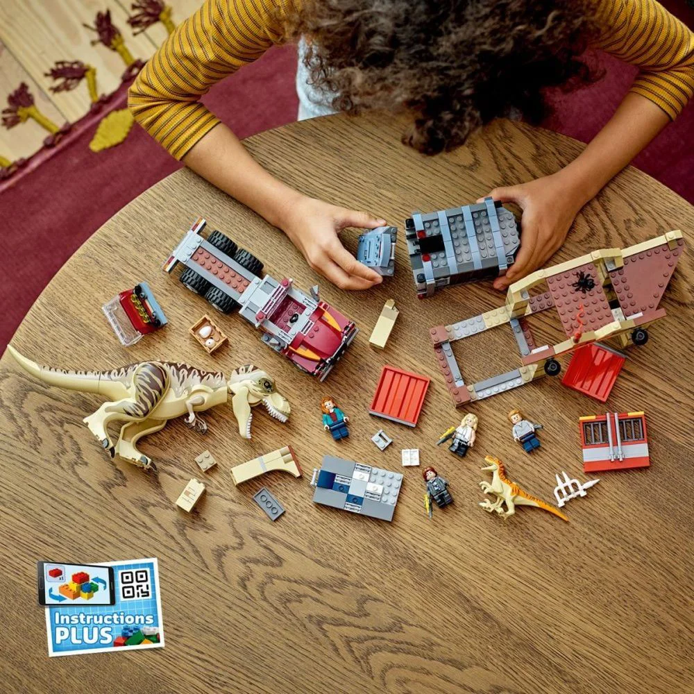 Lego Jurassic World T.Rex & Atrociraptor Dinosaur Breakout foto