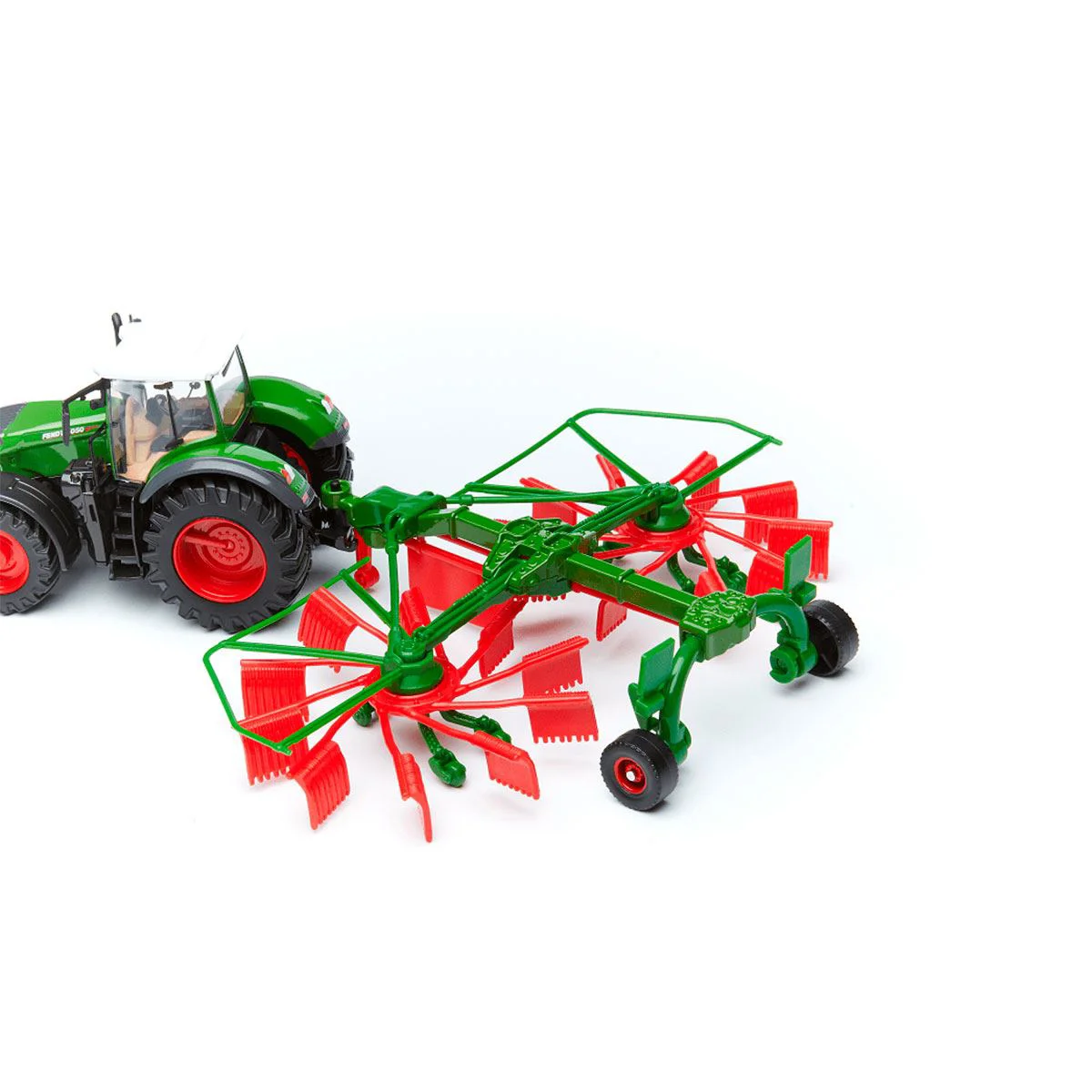 Машина Bburago Трактор Fendt 1050 Vario, c роторными валковыми граблями foto