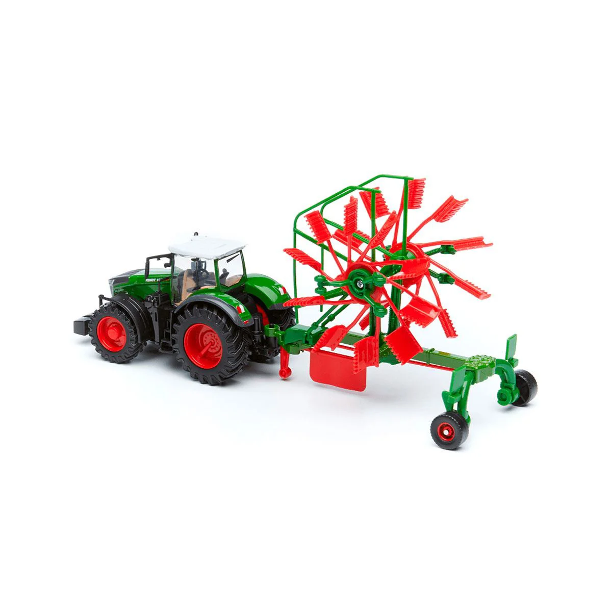 Машина Bburago Трактор Fendt 1050 Vario, c роторными валковыми граблями foto