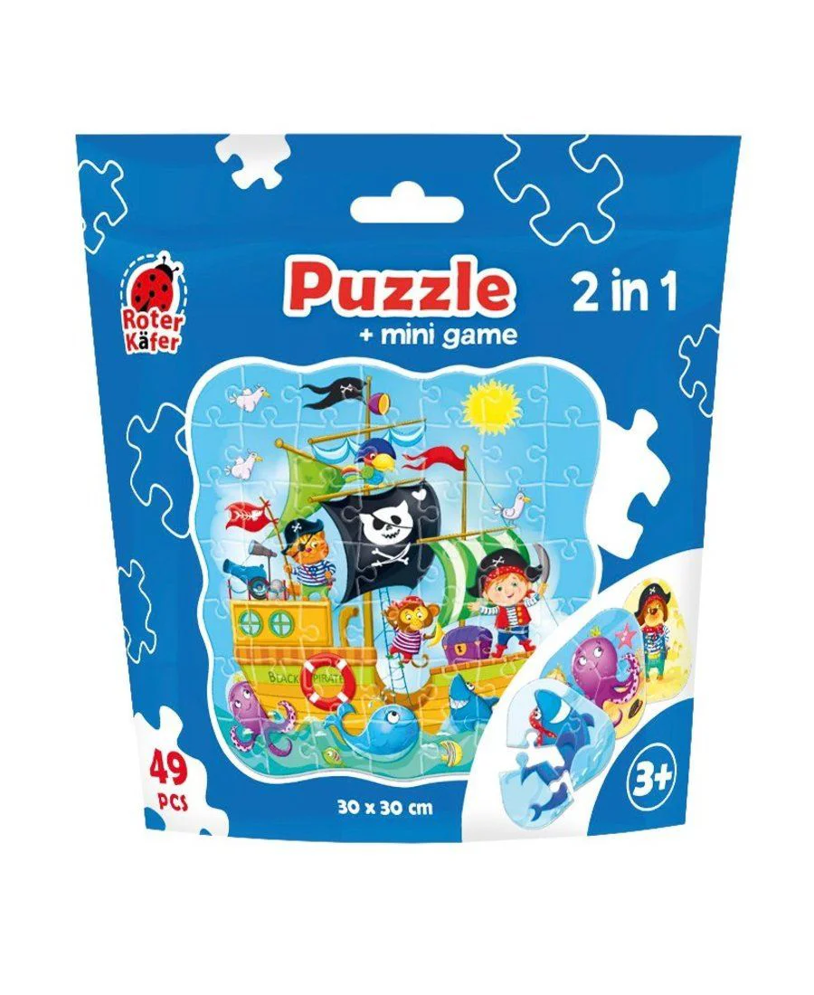 Puzzle 2 in 1 Roter Kafer Pirates, 49 piese