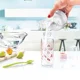 Контейнер для сухого молока с 3 отделениями BabyJem White