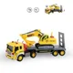 Masina cu inertie Wenyi Camion basculant cu excavator cu frictiune (lumini /sunete) foto