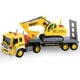 Masina cu inertie Wenyi Camion basculant cu excavator cu frictiune (lumini /sunete) foto