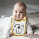 Baveta din bumbac BabyJem Ursulet Oranj foto