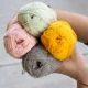 Хлопковая игрушка для прорезывания зубов с деревянным кольцом BabyJem Green