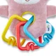 Jucarie din plus cu inele dentitie BabyJem Funny Monkey Roz foto