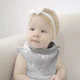 Set baveta cu doua fete din muselina cu jucarie dentitie BabyJem Gri foto