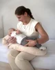 Perna multifunctionala pentru alaptat cu suport detasabil pentru cap BabyJem Roz foto