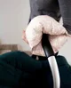 Perna multifunctionala pentru alaptat cu suport detasabil pentru cap BabyJem Roz foto