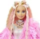 Кукла Barbie в розовом пушистом жакете