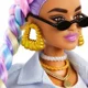 Papusa Barbie Extra cu codite curcubeu foto