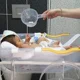 Hamac din spuma pentru cadita BabyJem Ocean Baby Alb foto