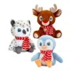 Jucarie de plus Animale cu fular Keel Toys Adoptable World Christmas, 25 cm