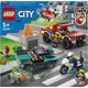 Set de constructie Lego City Pompieri si urmarire a Politiei foto
