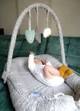 Babynest cu bara jucarii BabyJem Between parents Gri foto