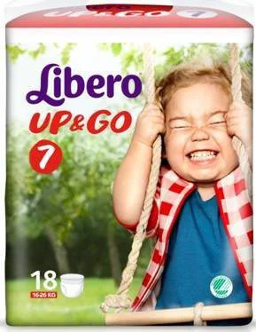 Трусики Libero UP&GO 7 (16-26 кг), 18 шт.