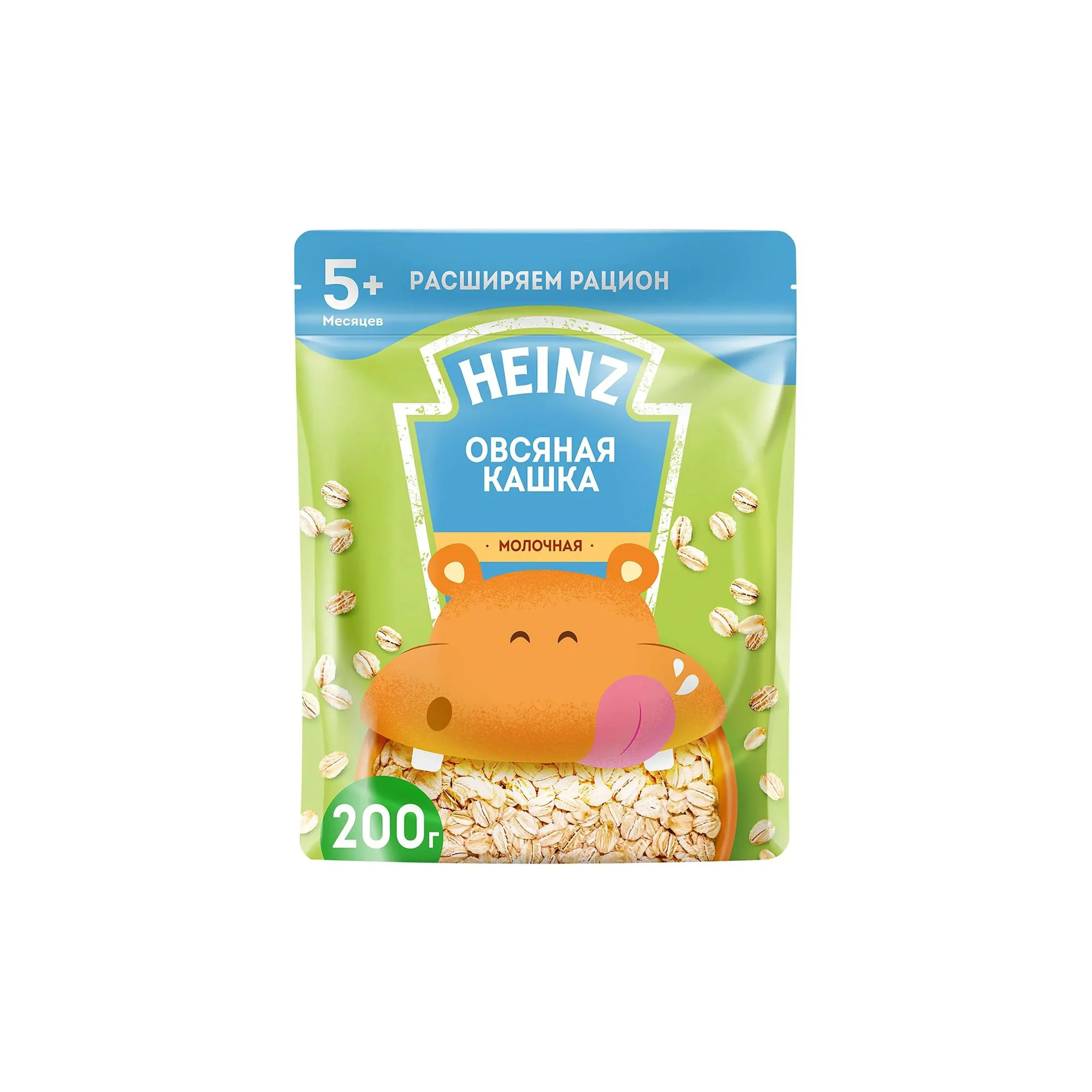Овсяная кашка Heinz с молоком и Омега 3 (5+ мес.), 200 г