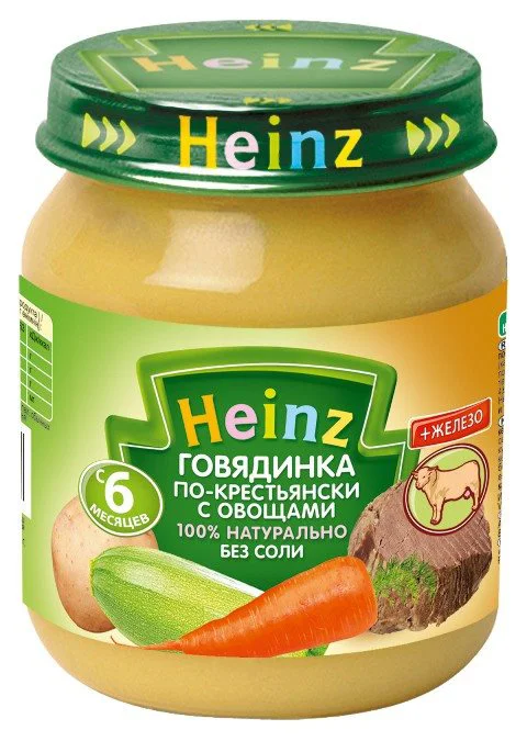Пюре Heinz Говядинка по-крестьянски (6+ мес.), 120г