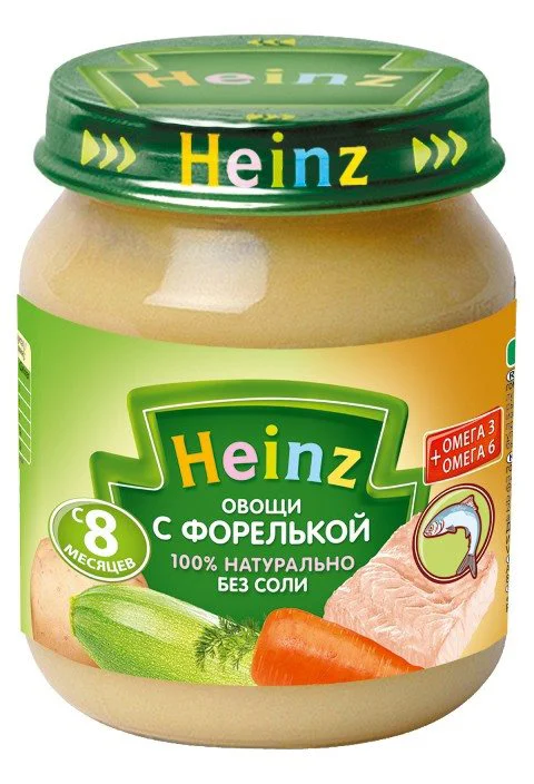 Пюре Heinz Овощи с форелькой (8+ мес.), 120г