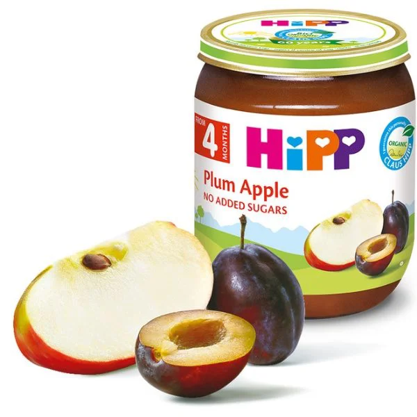 Piure HIPP din mere si prune (4+ luni), 125 g