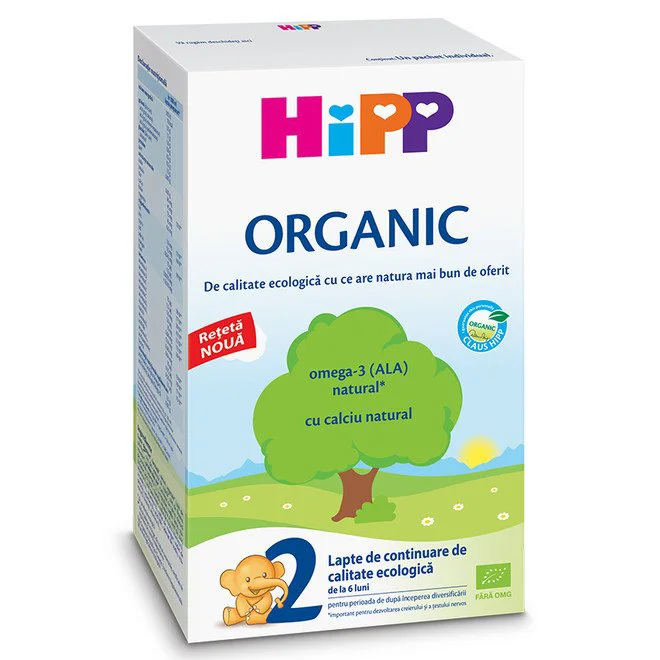 Formula de lapte HiPP 2 Organic (6+ luni), 300 g
