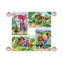 Puzzle Castorland Fun with Horses, 4 in 1 (30+40+50+60 piese)