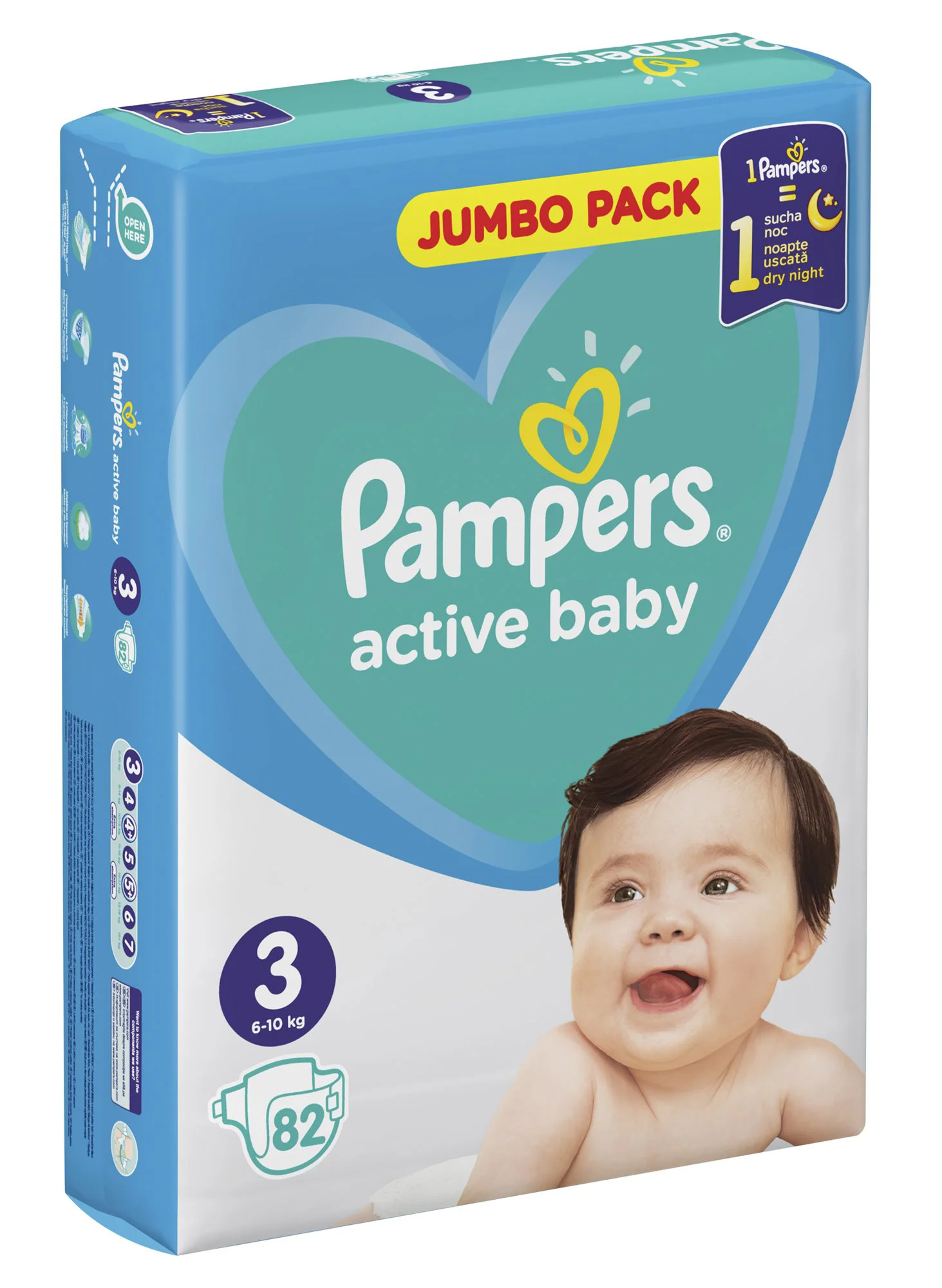 Scutece Pampers Active Baby 3 Midi (6-10 kg), 82 buc.