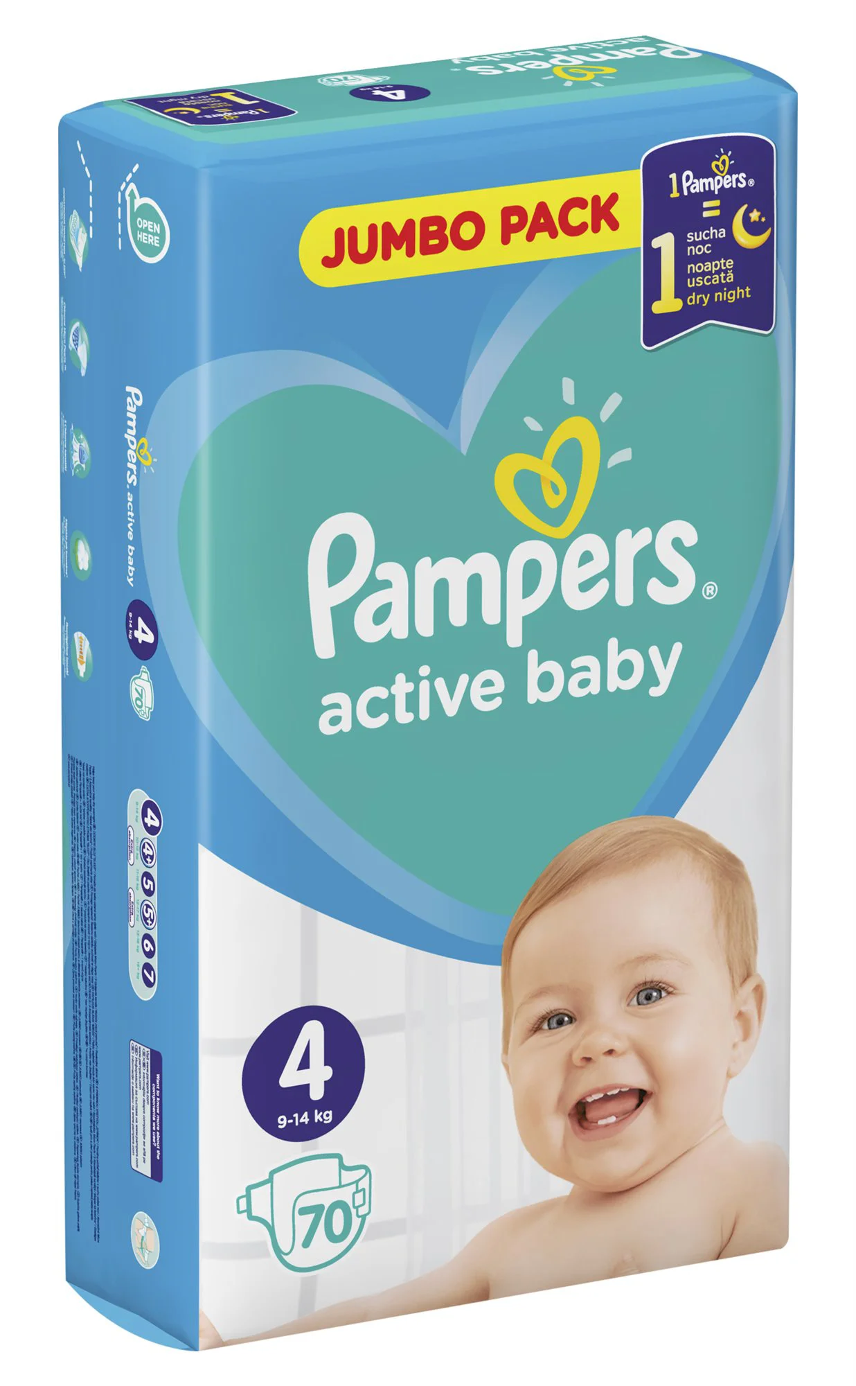 Scutece Pampers Active Baby 4 Maxi (8-14 kg), 70 buc.