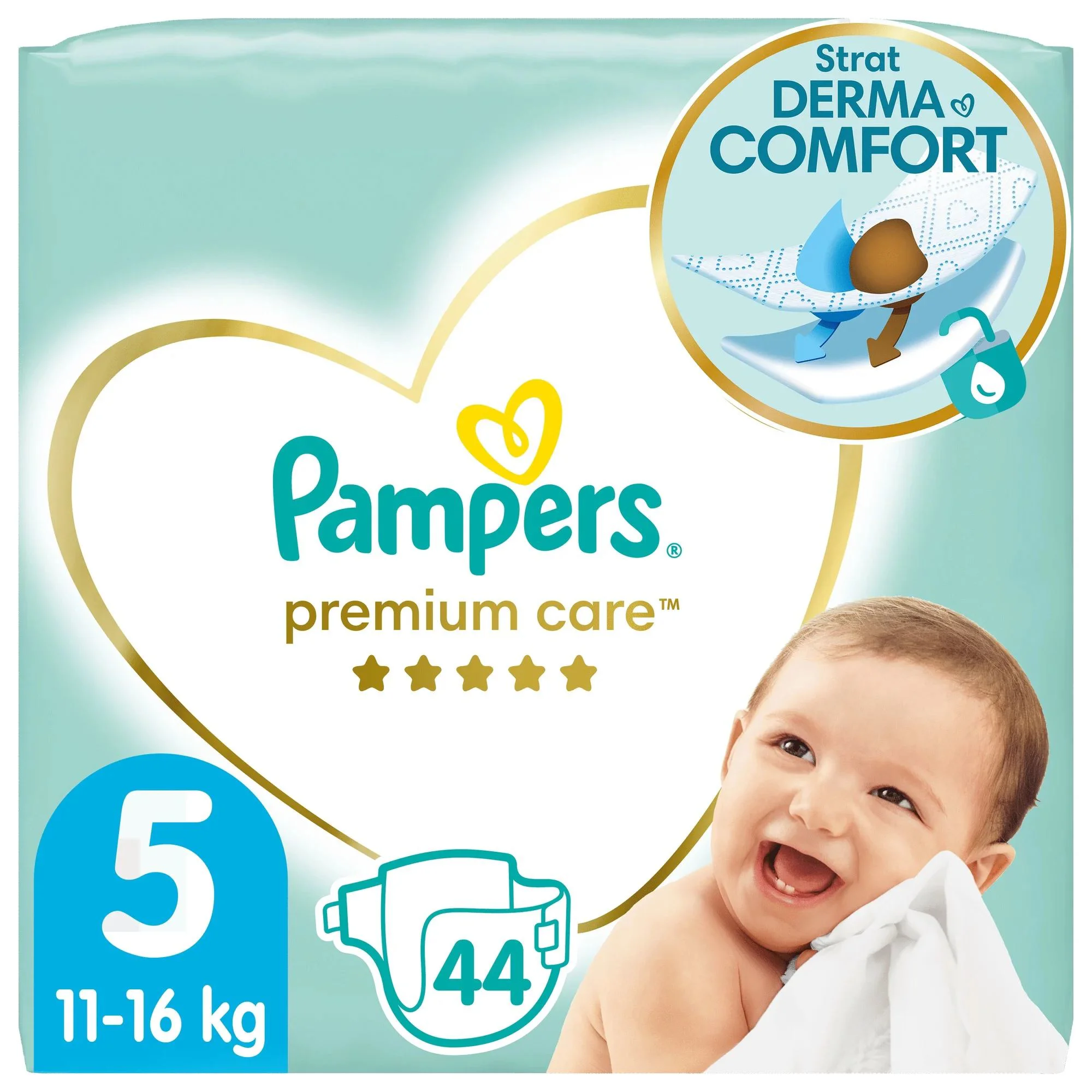 Подгузники Pampers Premium Care 5 (11-16 кг), 44 шт.