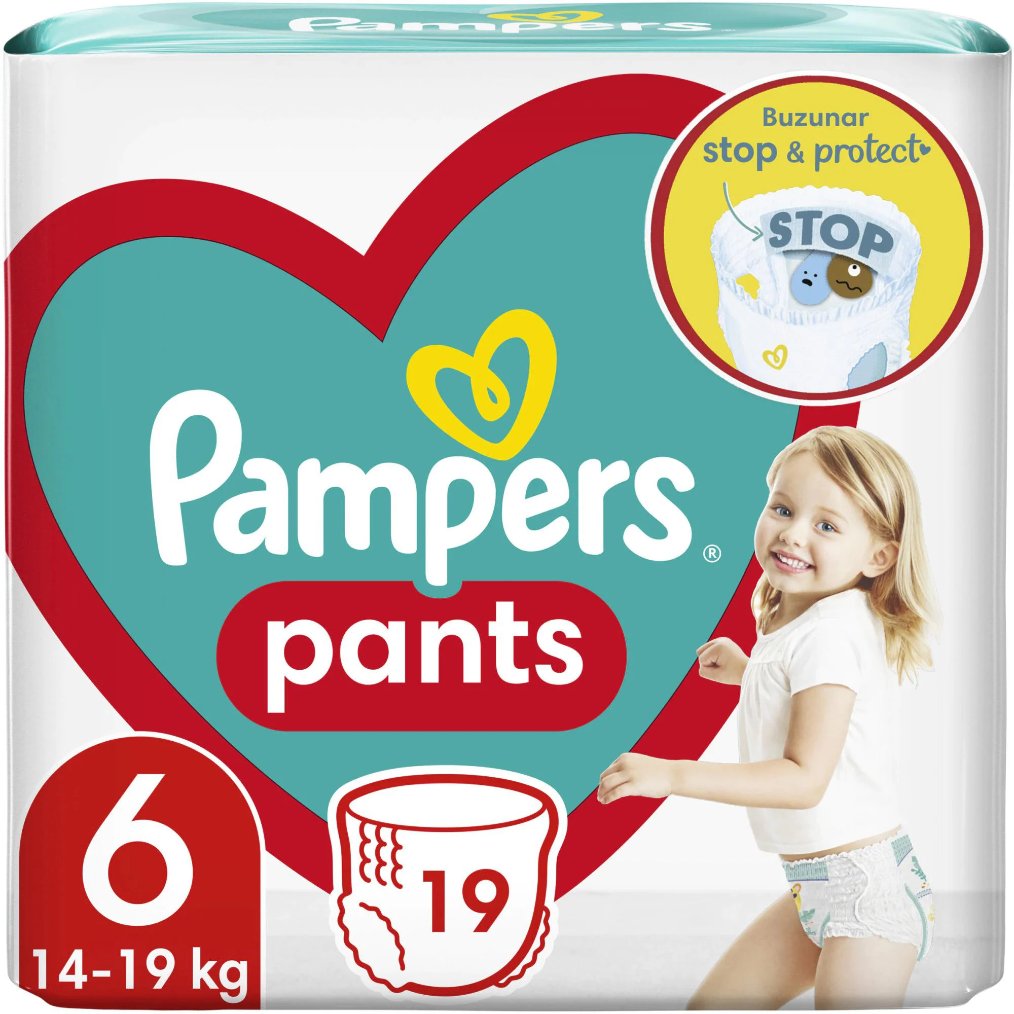Трусики Pampers Pants Unisex 6 (15+ кг), 19 шт.