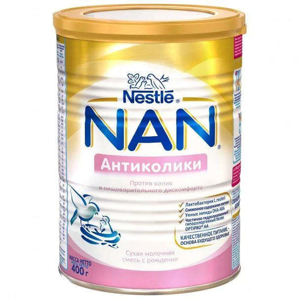 Formula de lapte Nestle Nan Anticolici (0+ luni), 400 g