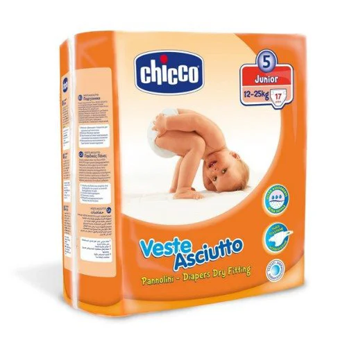 Scutece Chicco Junior 5 (12-25 kg), 17 buc.