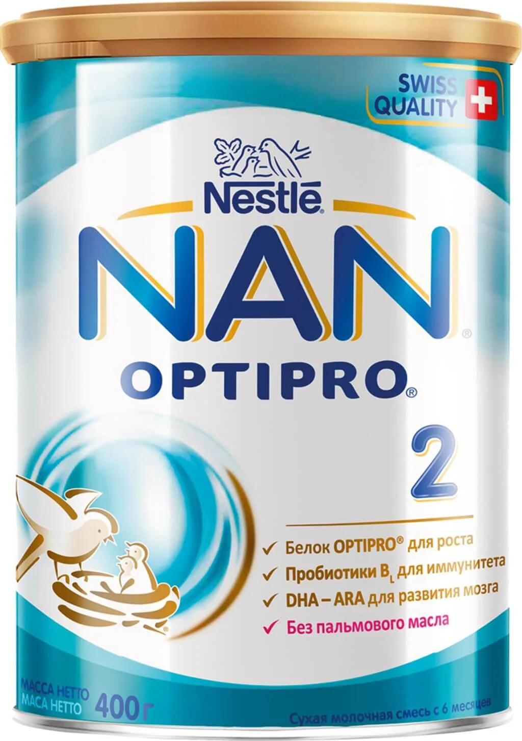 Детская молочная смесь Nestle NAN 2 OPTIPRO (6+ мес.), 400 г