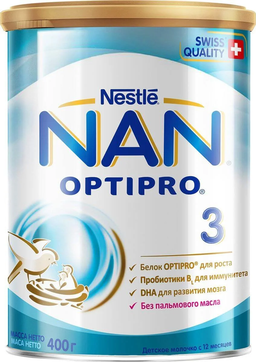 Formula de lapte Nestle NAN 3 OPTIPRO (12+ luni), 400 g