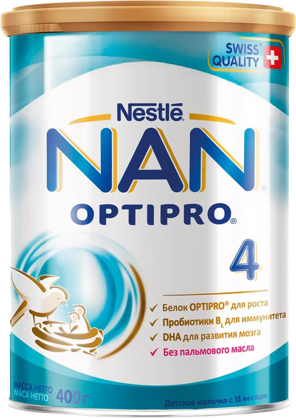 Formula de lapte Nestle NAN 4 OPTIPRO (18+ luni), 400 g