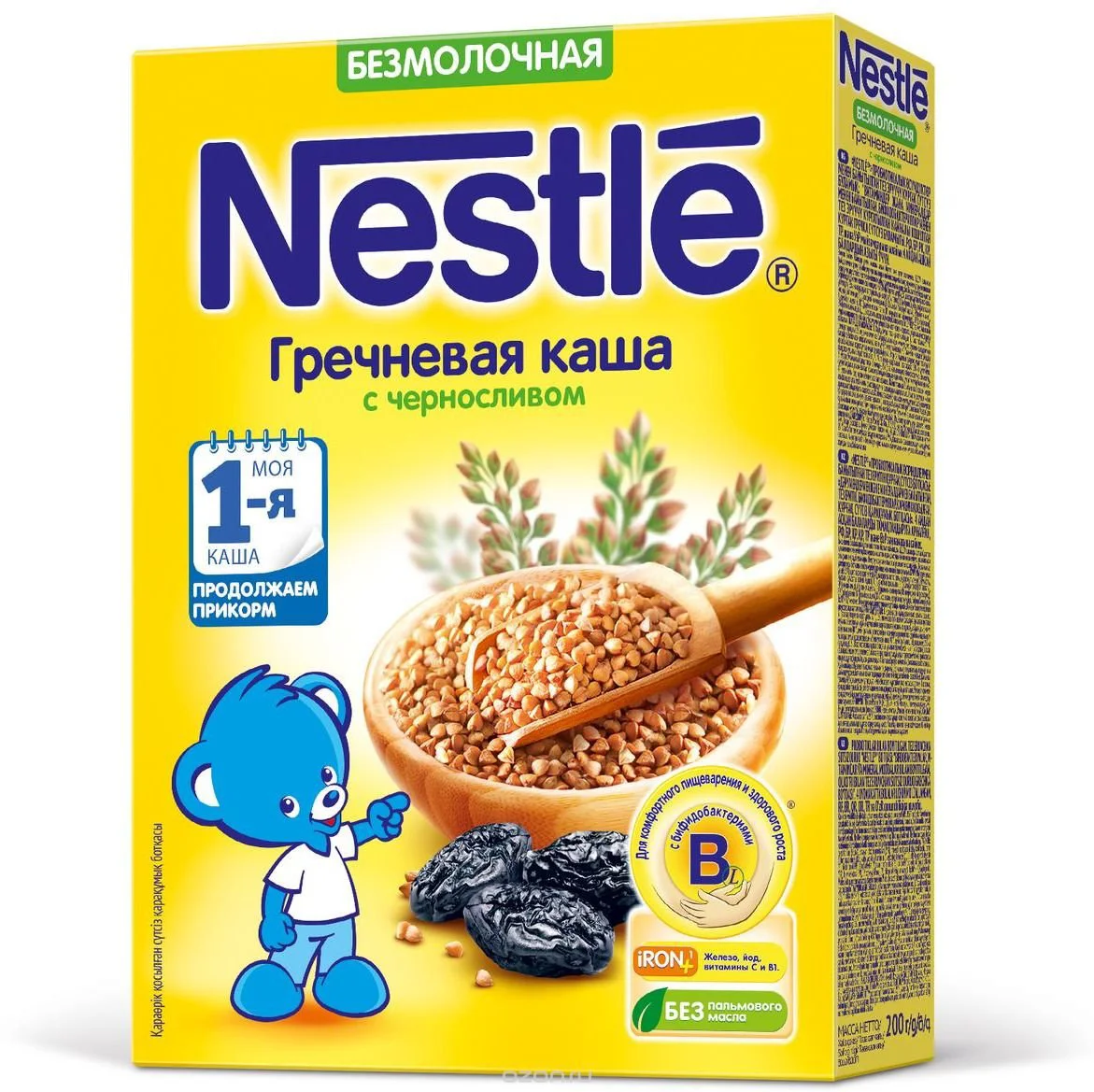 Каша безмолочная гречневая Nestle с черносливом (4+ мес.), 200 г