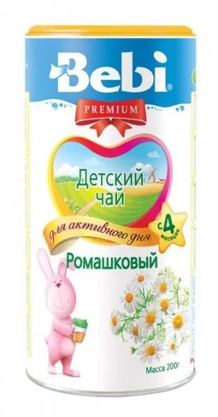 Детский чай Bebi Premium Ромашка (4+ мес.), 200 г