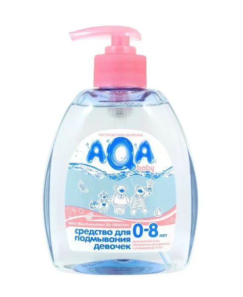 Solutie pentru igiena intima AQA Baby pentru fetite (0-8 ani), 300 ml