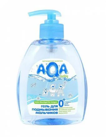 Gel pentru igiena intima AQA Baby pentru baietei (0+ luni), 300 ml