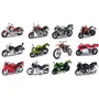 Коллекционные мотоциклы WELLY на подставке (1:18), 12 видов