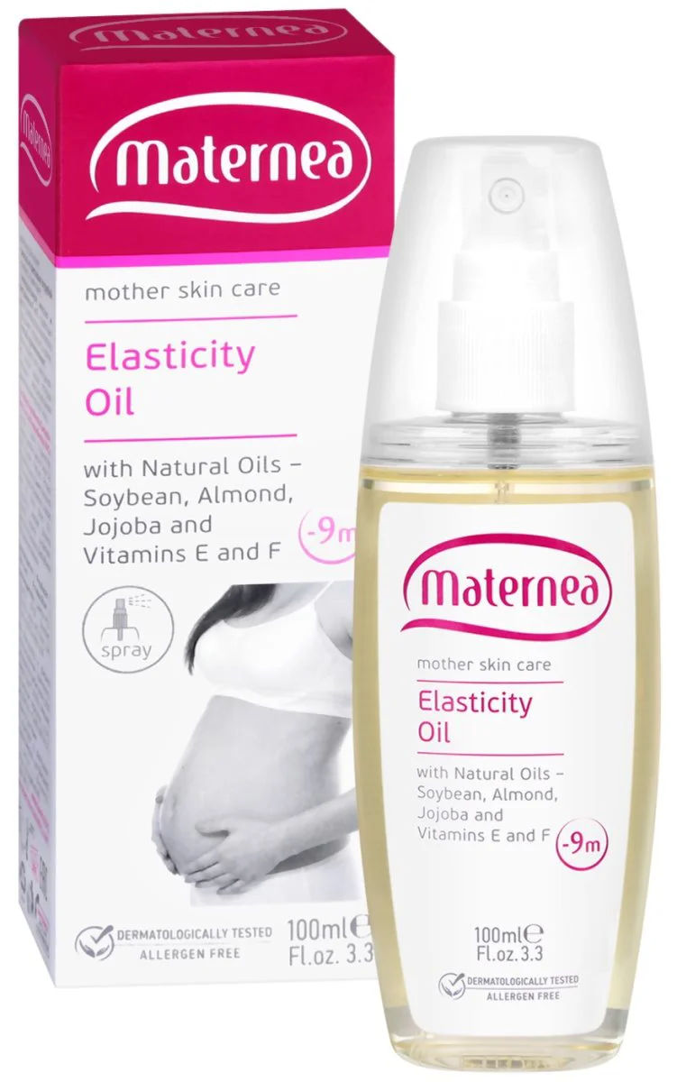 Ulei Spray pentru elasticitatea pielii Maternea cu uleiuri naturale (0-9 luni), 100 ml