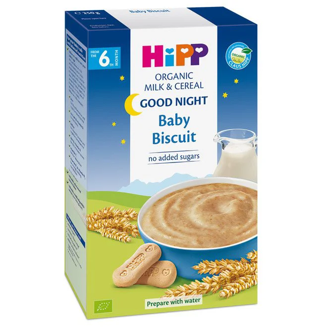 Молочная органическая каша HiPP с печеньем «Спокойной ночи» (6+ мес.), 250 г