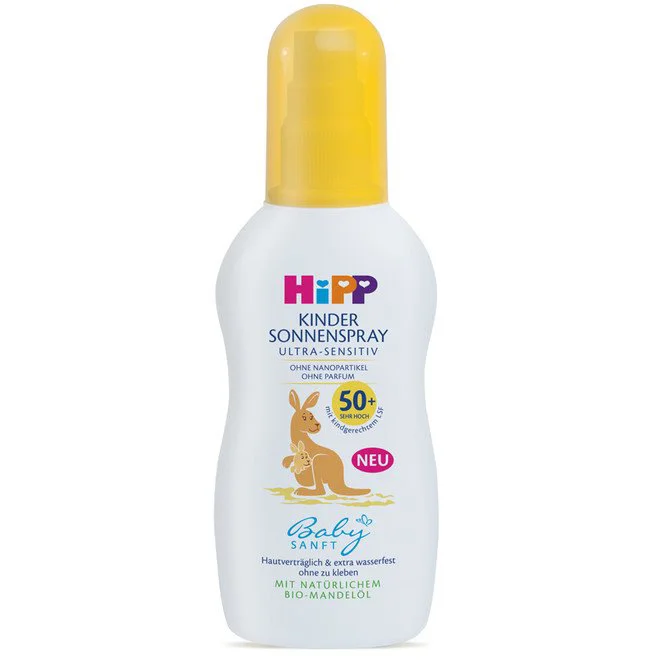 Молочко-спрей солнцезащитное HiPP BabySanft SPF 50+, 150 мл